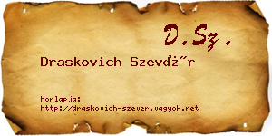 Draskovich Szevér névjegykártya